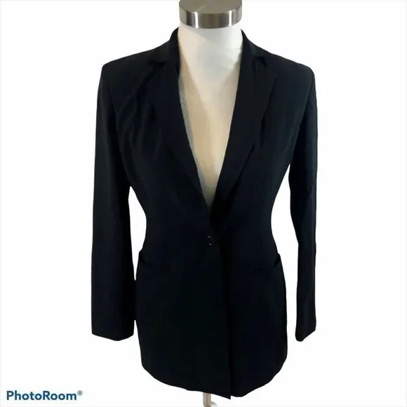 Ladies Emanuel Ungaro Black Single Button‎ Blazer 2